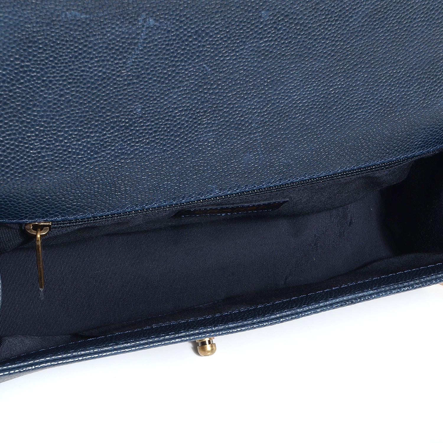 Chanel Caviar Quilted New Medium Boy Flap Dark Navy Blue 5 of 9