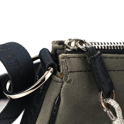 Christian Dior Silk Jersey Crystal Hardcore Shoulder Bag Grey Black 11 of 19