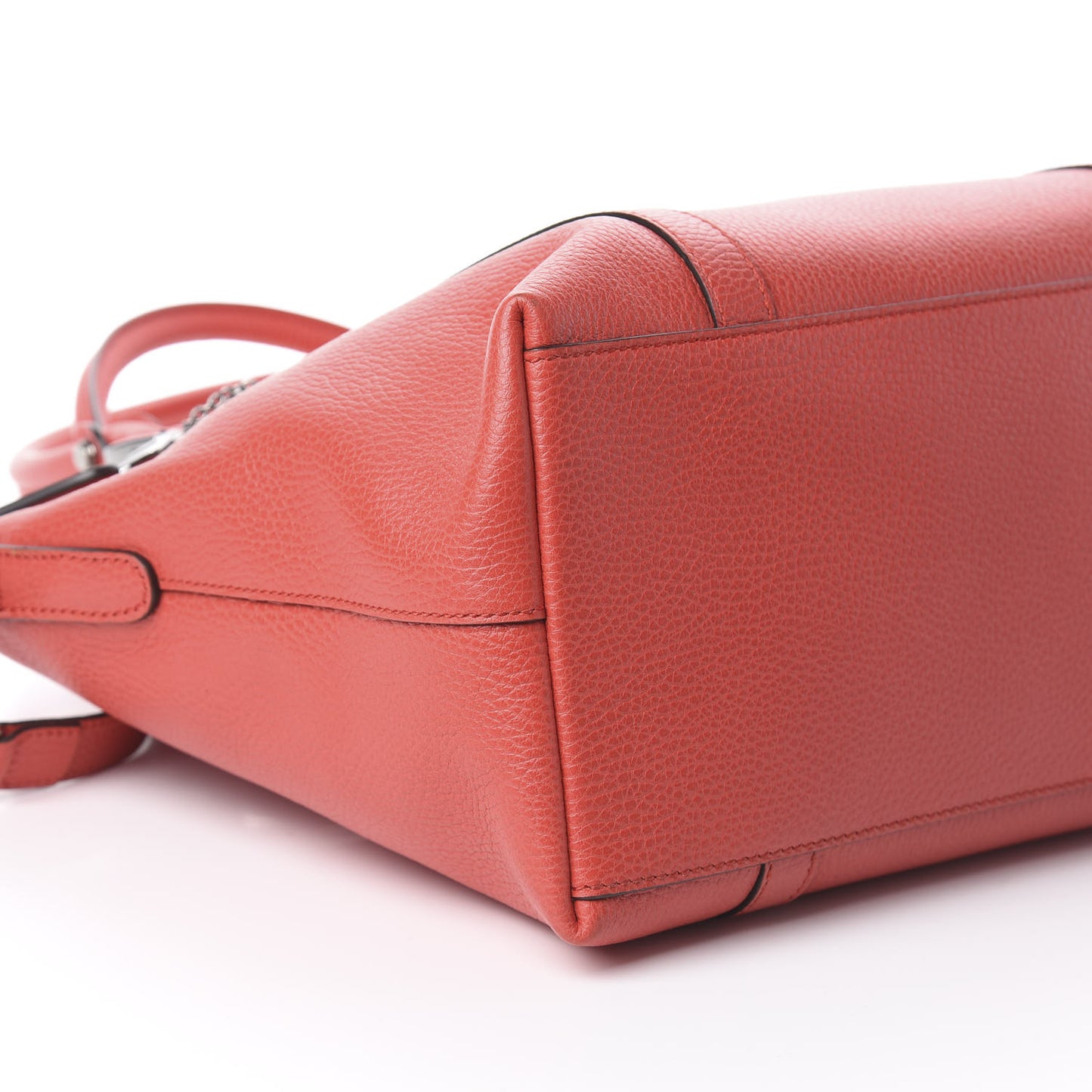 Dollar Calfskin Medium GG Charm Dome Satchel Sporting Red