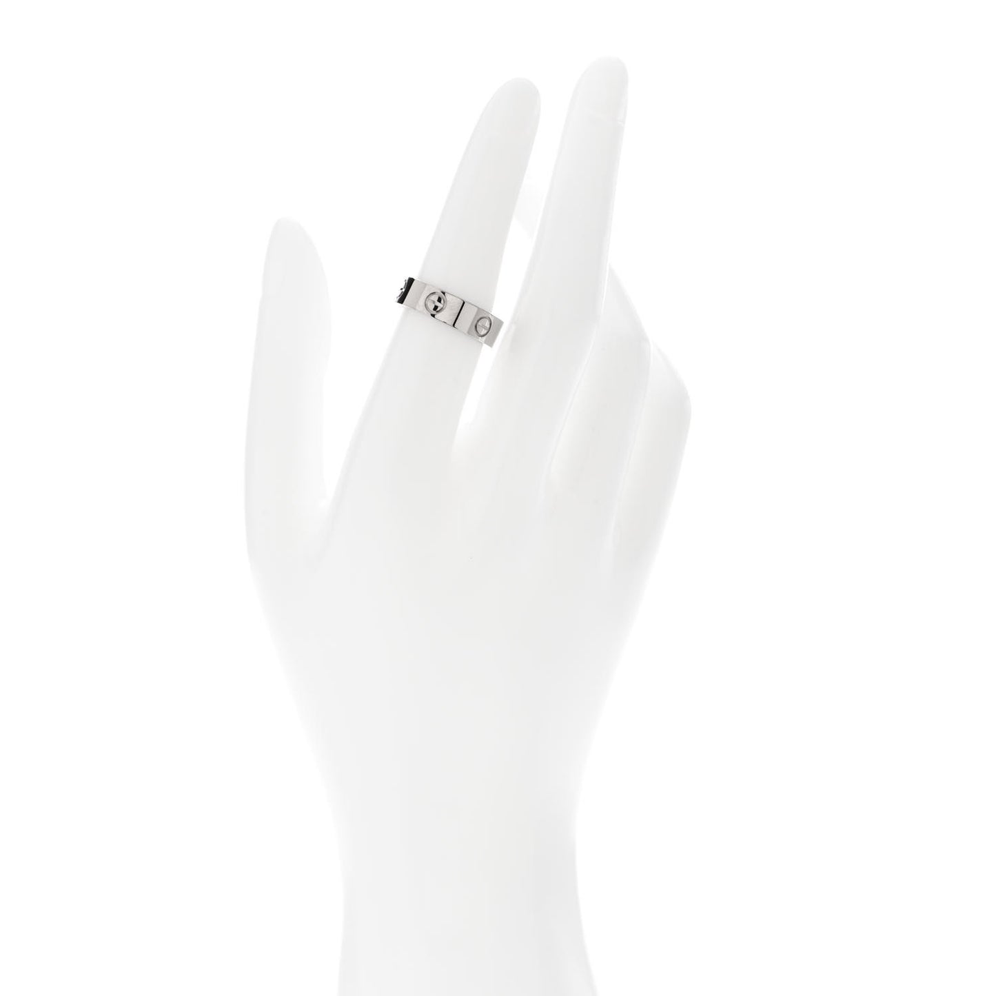 18K White Gold 5.5mm LOVE Ring 53 6.25