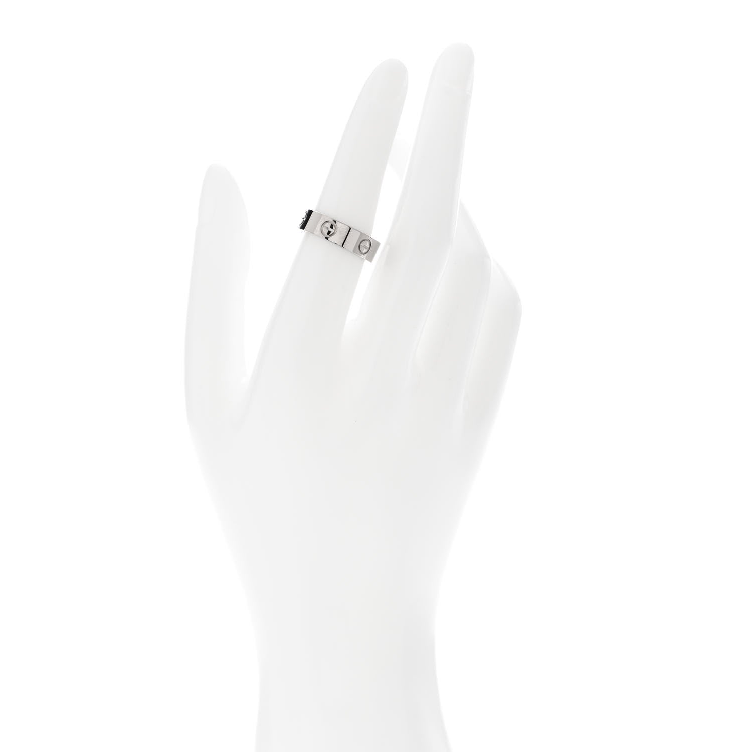 Cartier 18K White Gold 5.5mm LOVE Ring 53 6.25 2 of 4