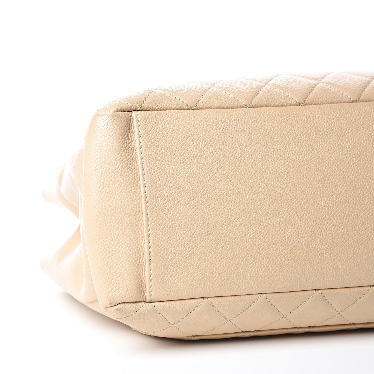 Caviar Quilted Grand Shopping Tote GST Beige Clair