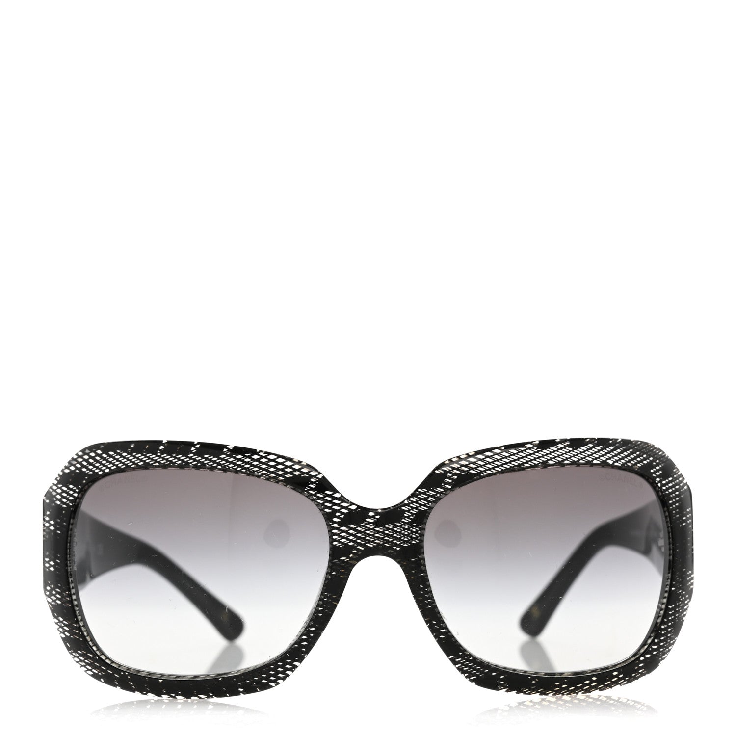Chanel Acetate CC Lace Effect Sunglasses 5146 Black White 2 of 9