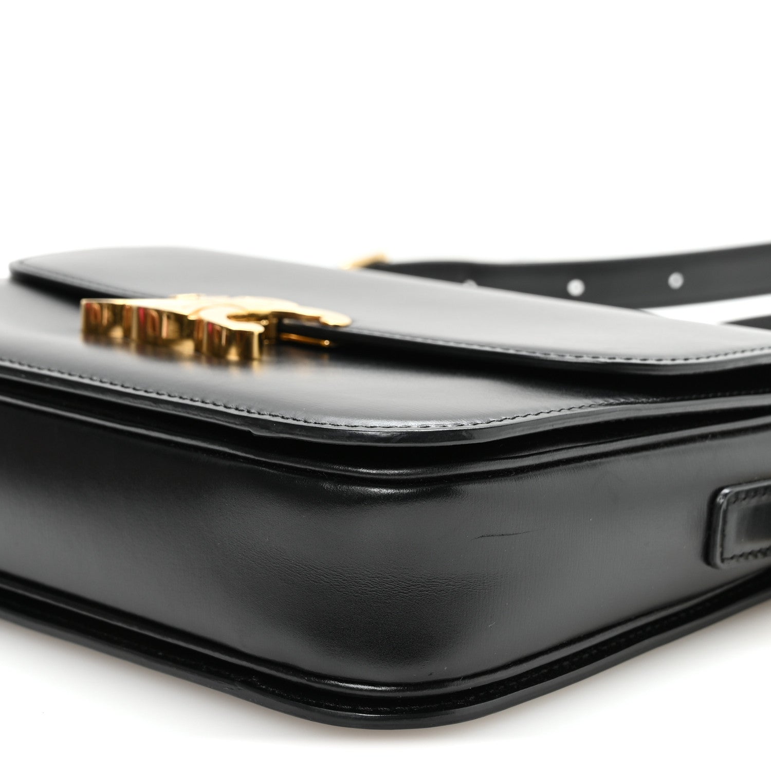 Celine Shiny Calfskin Medium Triomphe Black 10 of 10