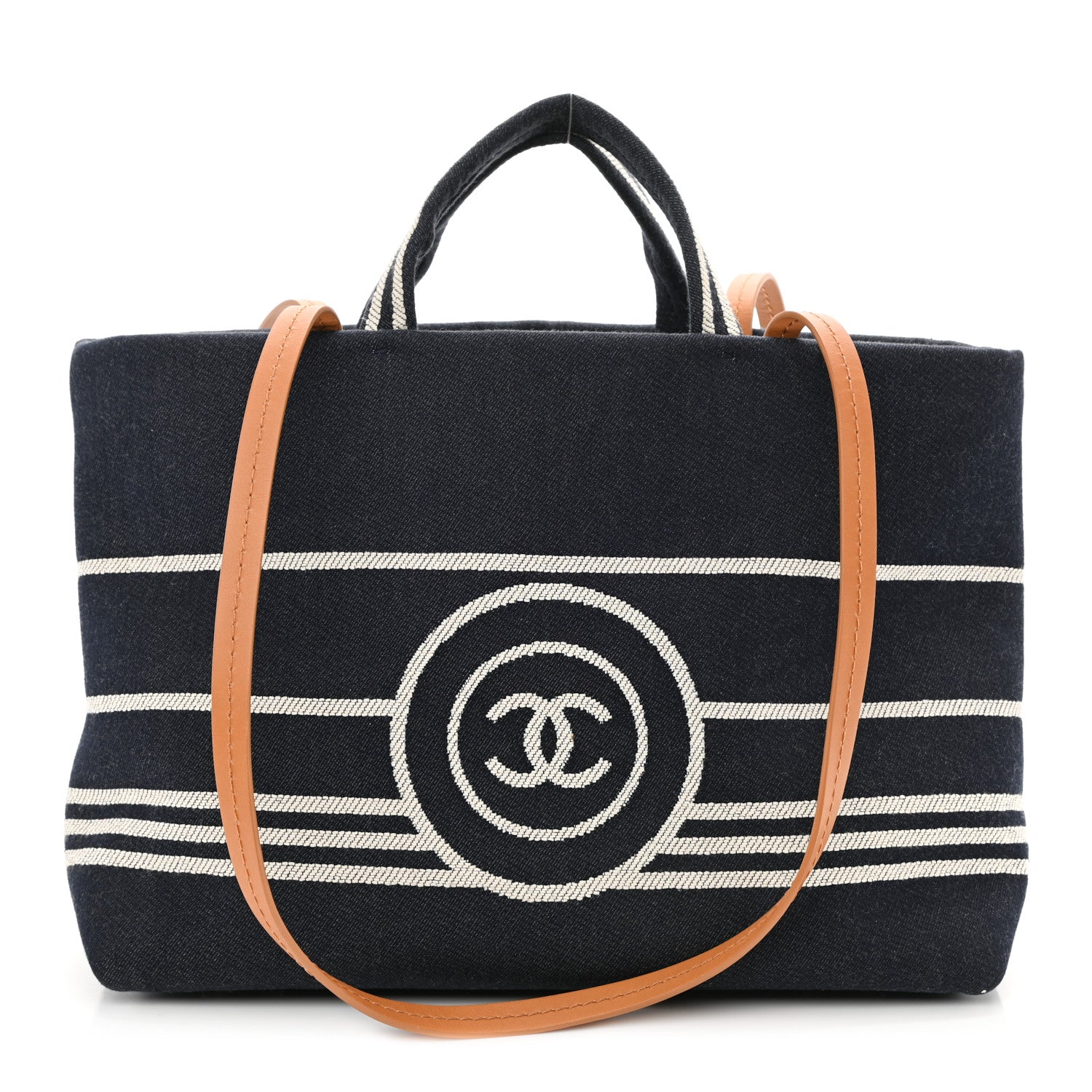 Chanel Denim Large Shopping Tote Blue 1 of 8