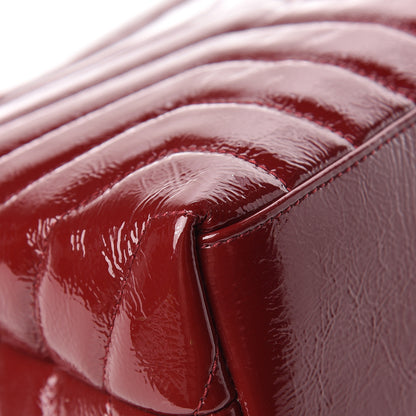 Saint Laurent Patent Y Quilted Monogram Small Loulou Chain Satchel Palissandre 10 of 12
