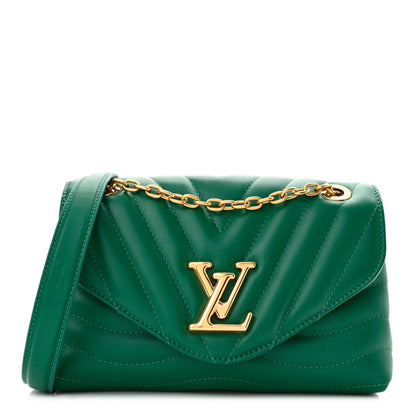 Louis Vuitton Calfskin New Wave Chain Bag MM NM Emerald 1 of 9