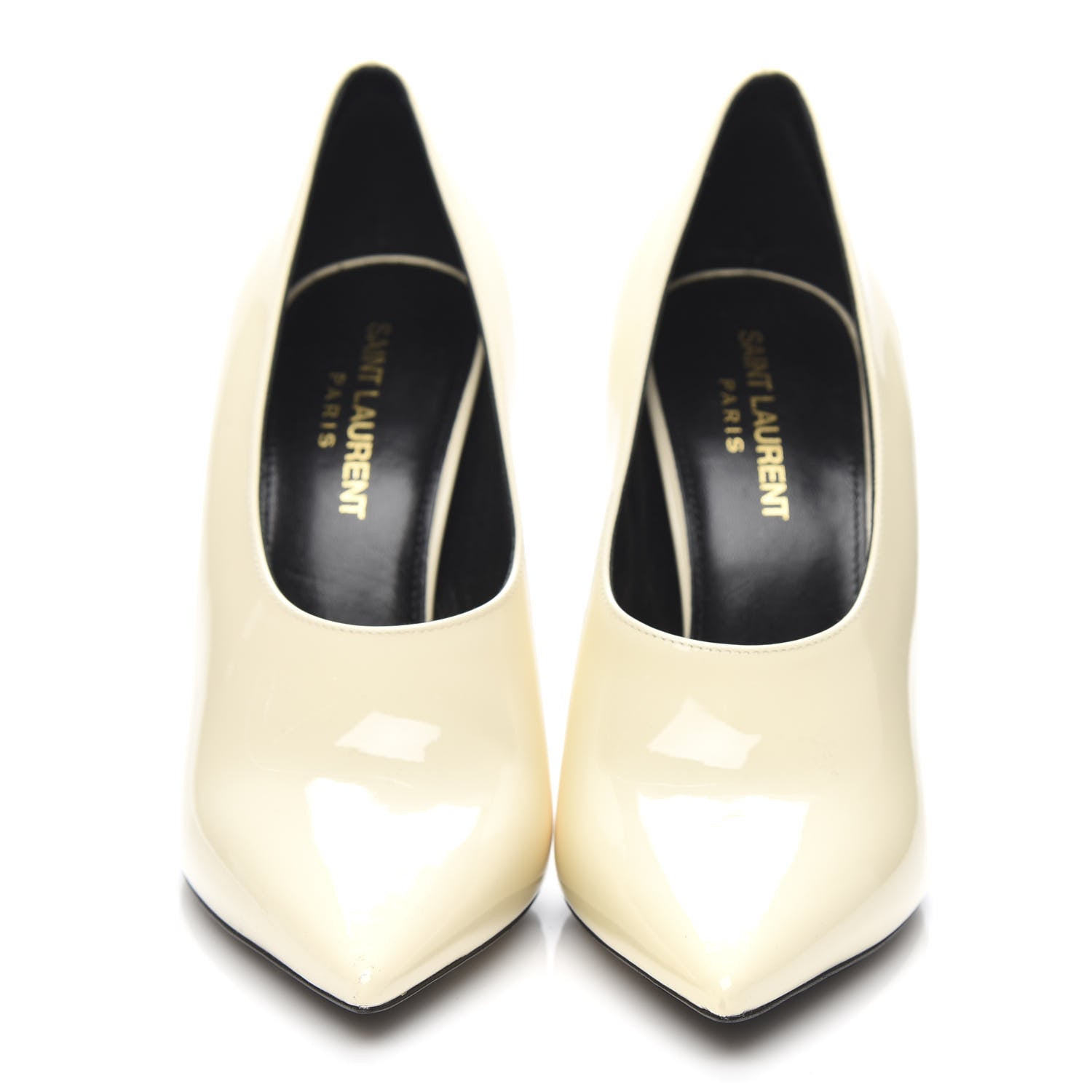 Saint Laurent Patent Calfskin Teddy High Vamp 105 Pumps 36.5 Porcellana 2 of 9