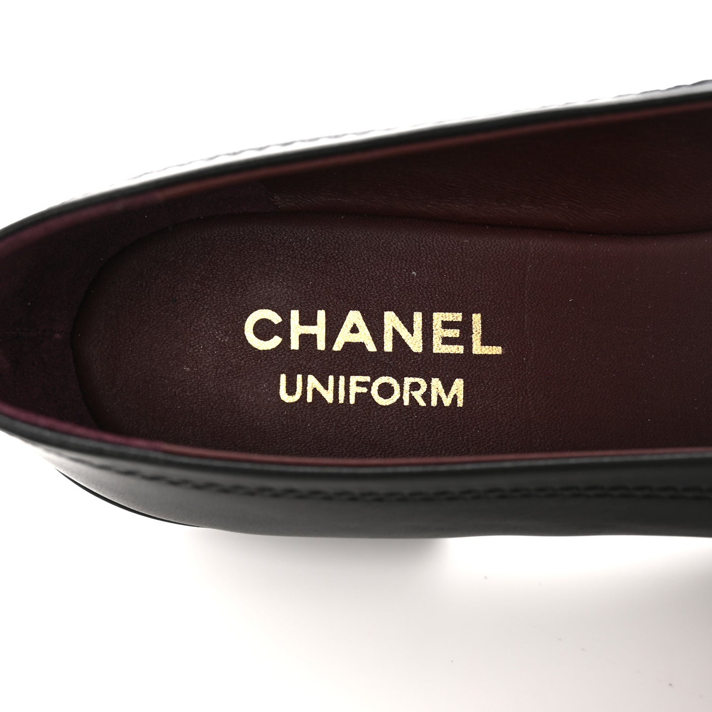 Lambskin Cap Toe CC Ballerina Flats 40 Black