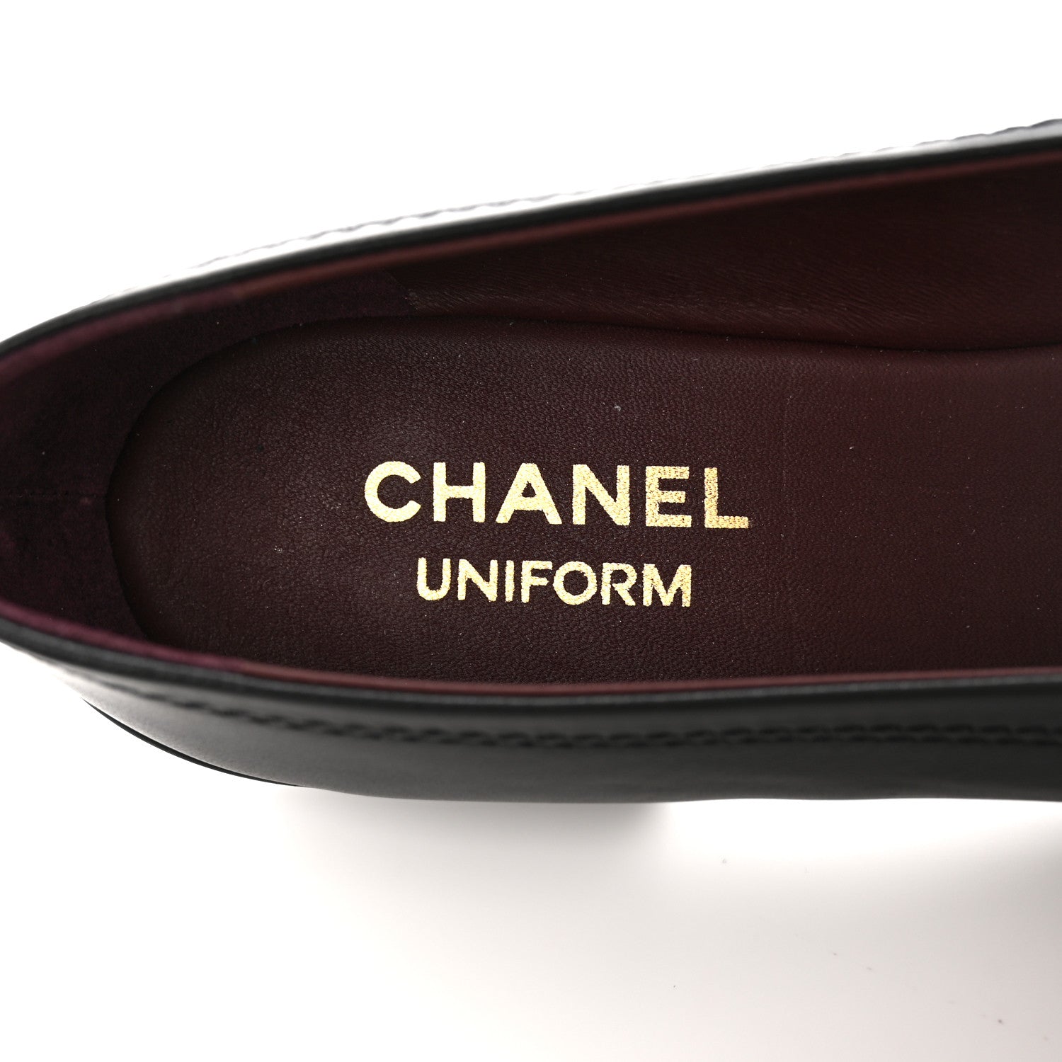 Chanel Lambskin Cap Toe CC Ballerina Flats 40 Black 7 of 15