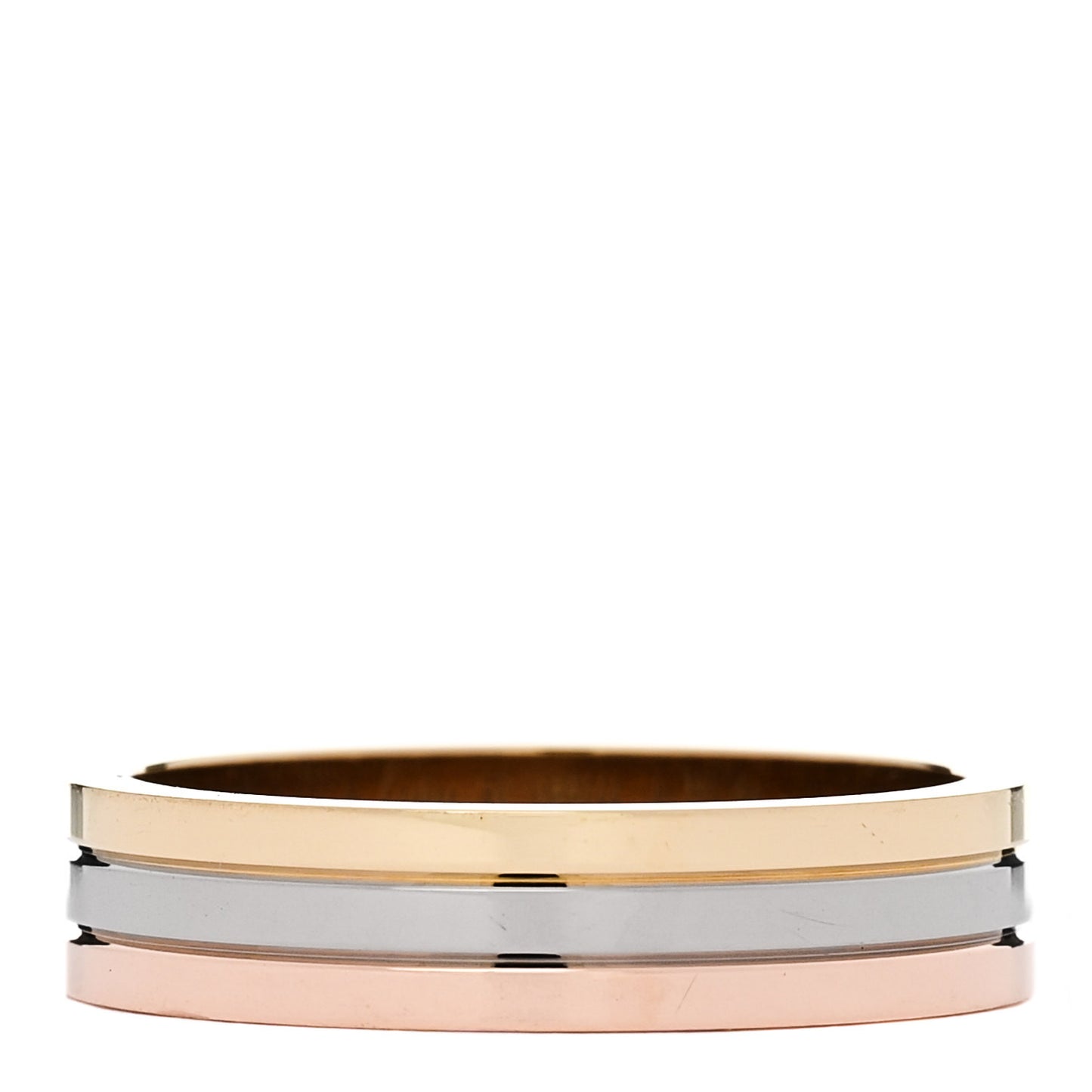 18K Pink White Yellow Gold 4.8mm Vendome Louis Cartier Wedding Band Ring 57 8
