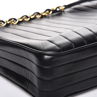 Chanel Lambskin Vertical Quilted Flap Camera Case Black 10 of 14