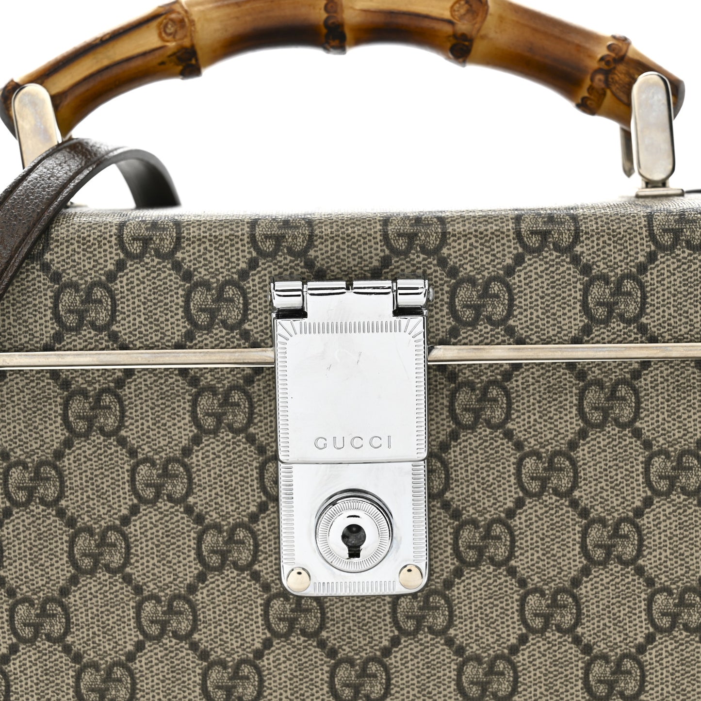 GG Supreme Monogram Globe-Trotter Beauty Case Brown