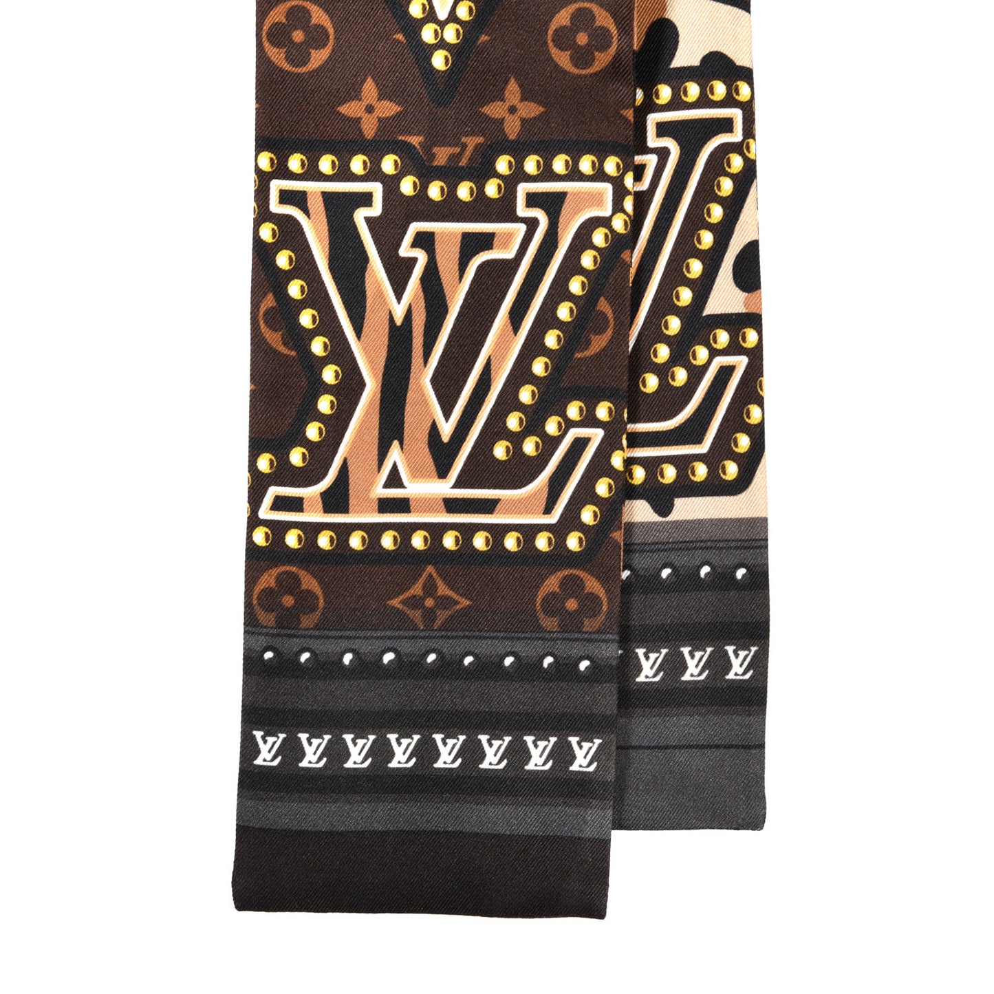Silk Monogram LV World Bandeau Brown