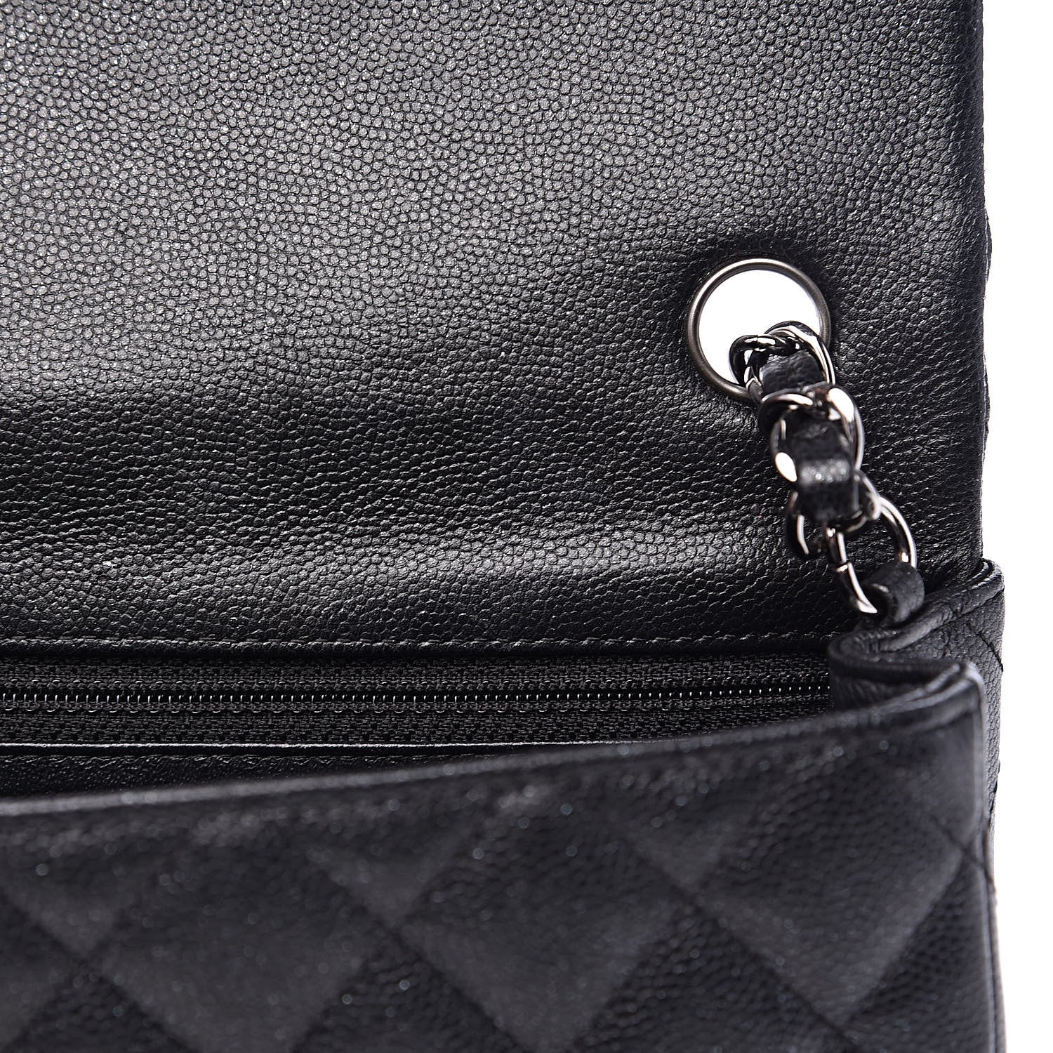 Chanel Iridescent Caviar Quilted Mini Rectangular Flap Black 12 of 14