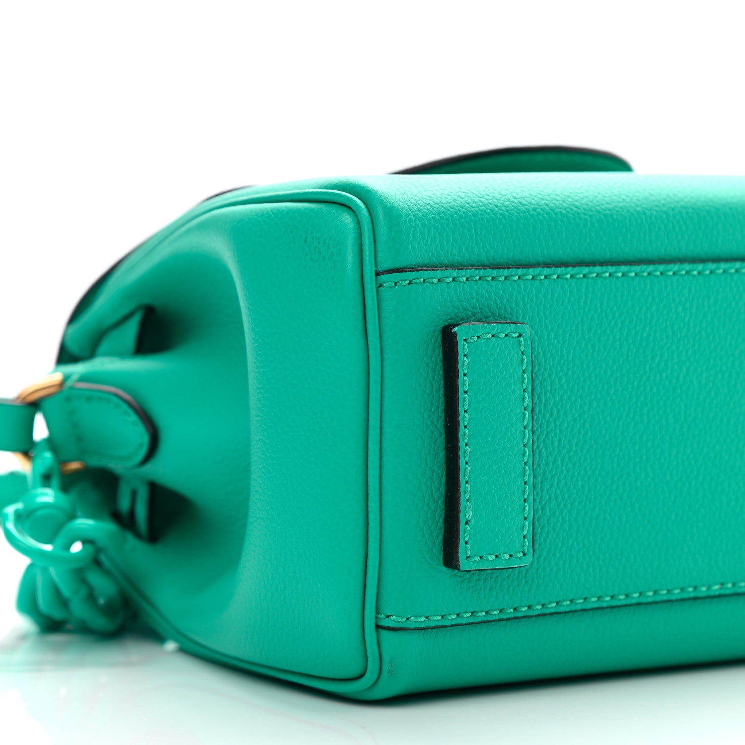 Versace Grained Calfskin Small La Medusa Top Handle Bag Turquoise 8 of 12