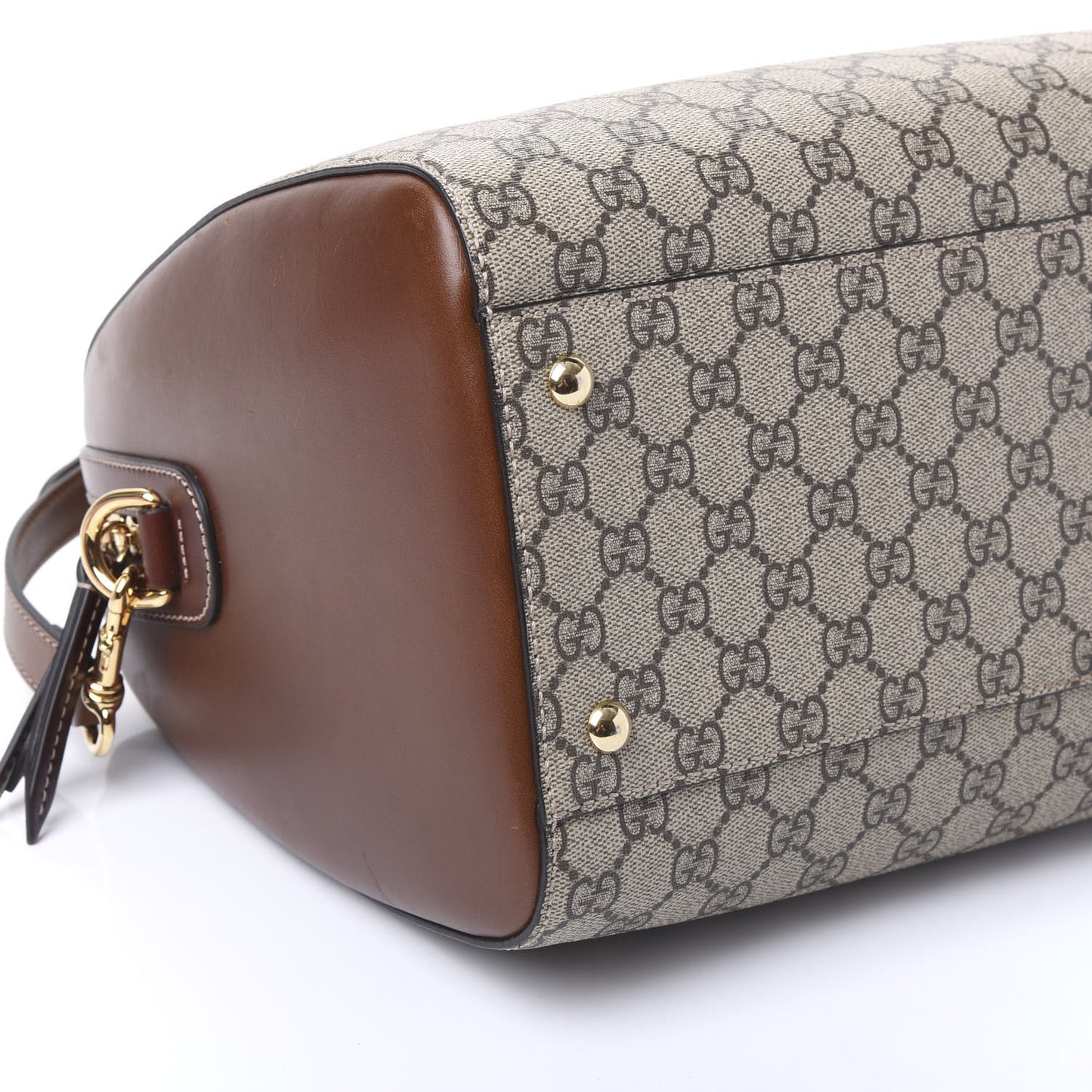 GG Supreme Monogram Medium Boston Beige Cuir