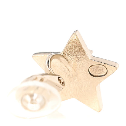 Chanel Metal Crystal CC Star Clip On Earrings Gold 4 of 5