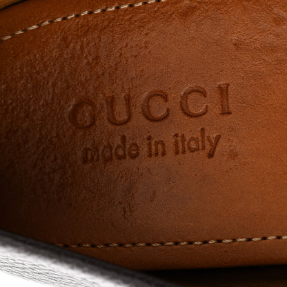 Gucci Road Calfskin Web Mens Horsebit Driver Loafers 10.5 Cocoa 7 of 11