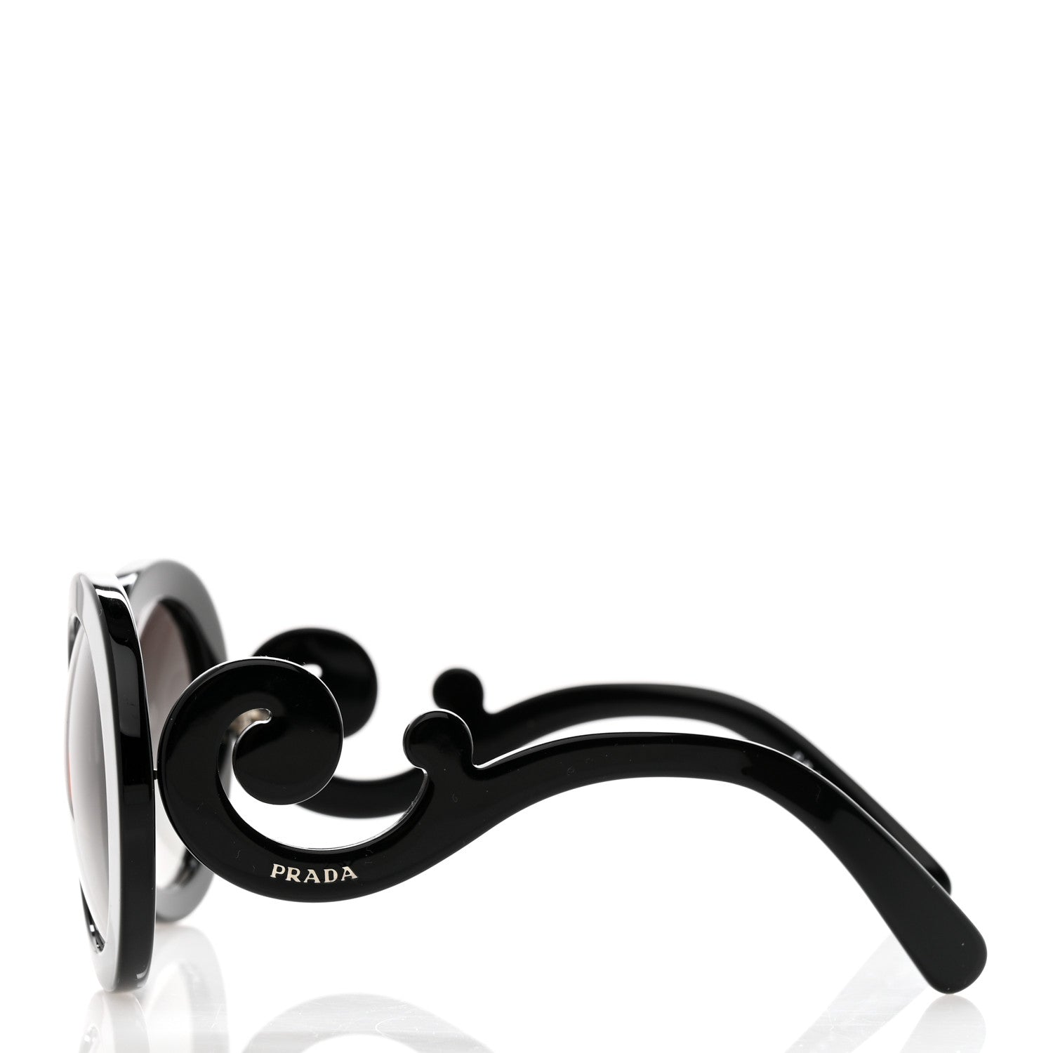 Prada Baroque Sunglasses SPR 27N Black 3 of 8