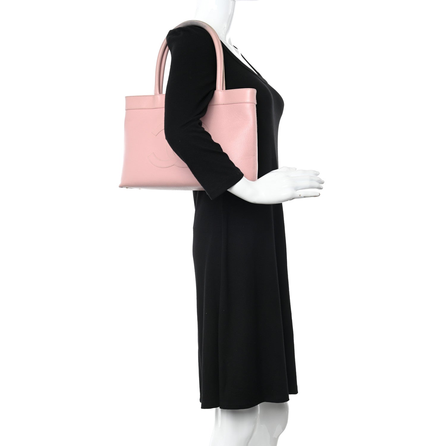 Chanel Caviar CC Tote Pink 2 of 14