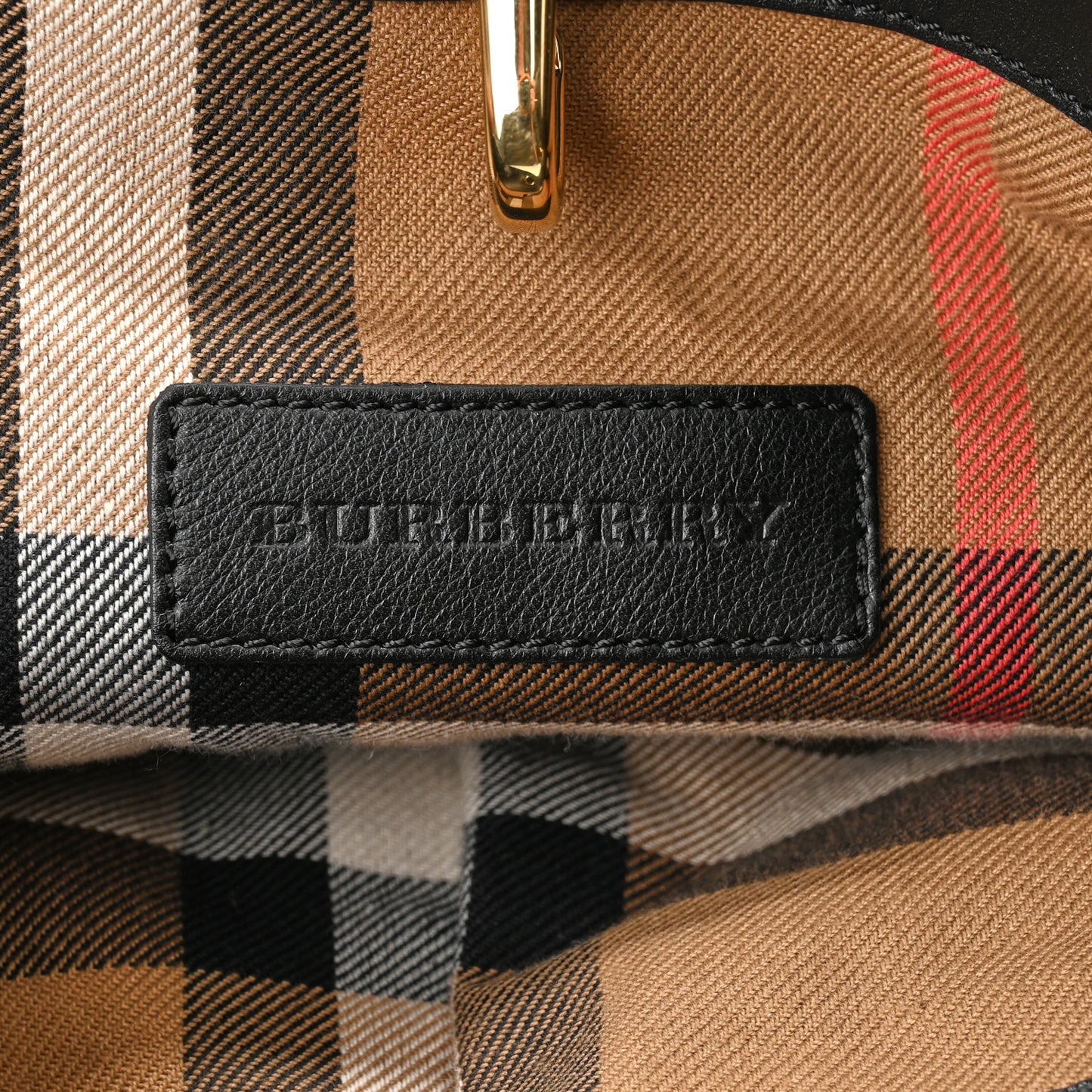 Nubuck Canvas Check Beckett Bucket Bag Black