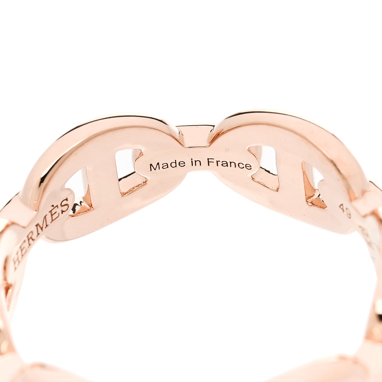 18K Rose Gold PM Chaine D'Ancre Enchainee Ring 49 5