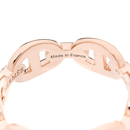 Hermes 18K Rose Gold PM Chaine D'Ancre Enchainee Ring 49 5 4 of 9