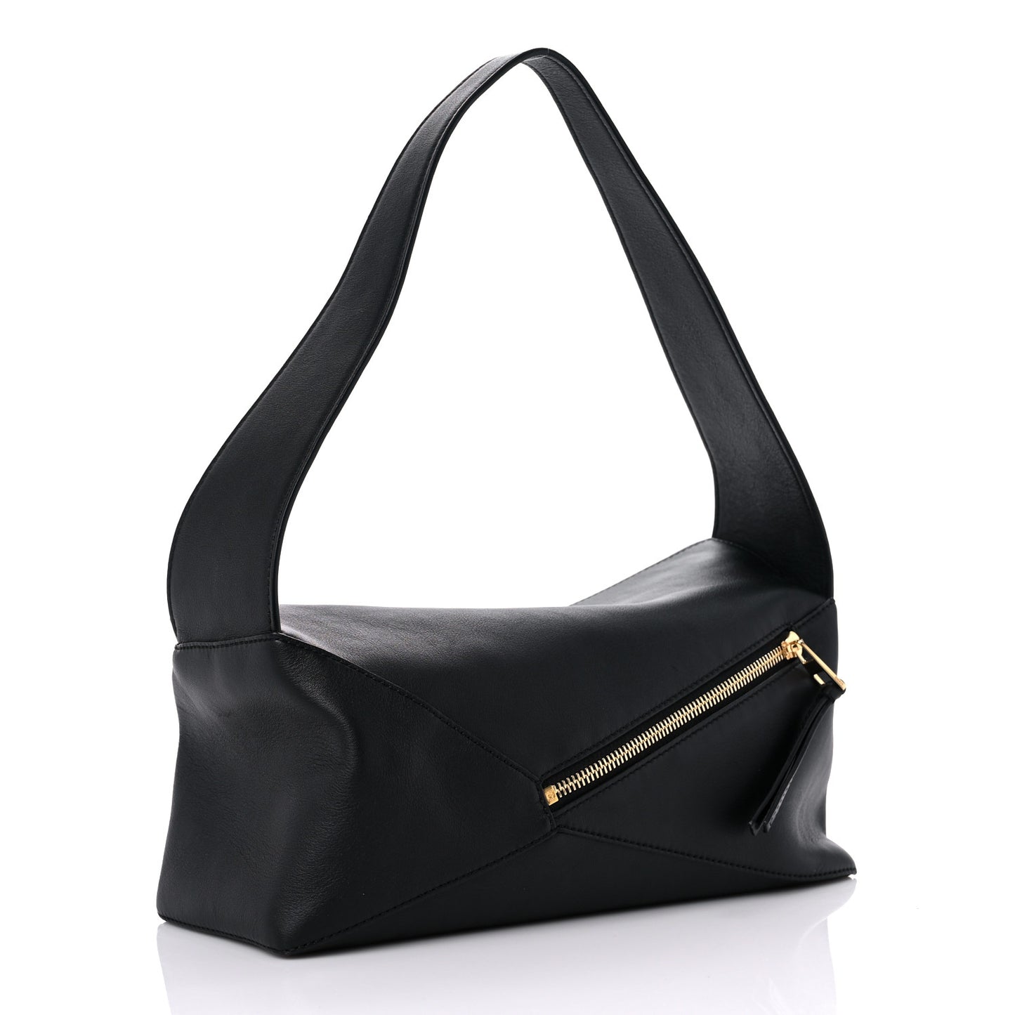 Calfskin Puzzle Hobo Black