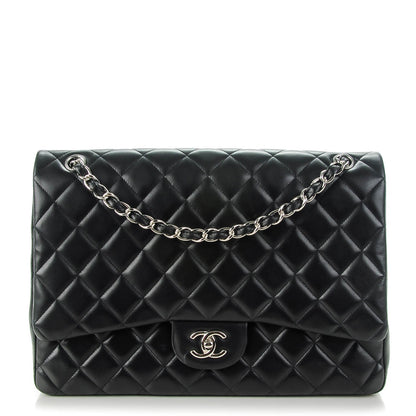 Chanel Lambskin Quilted Maxi Single Flap Black 1 of 7