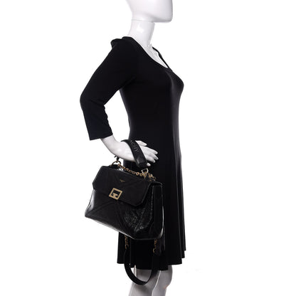 Givenchy Creased Patent Calfskin Medium ID Flap Black 3 of 10