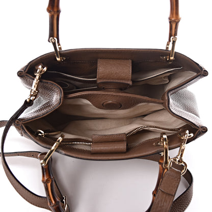 Gucci Calfskin Small Bamboo Shopper Tote Acero 6 of 11