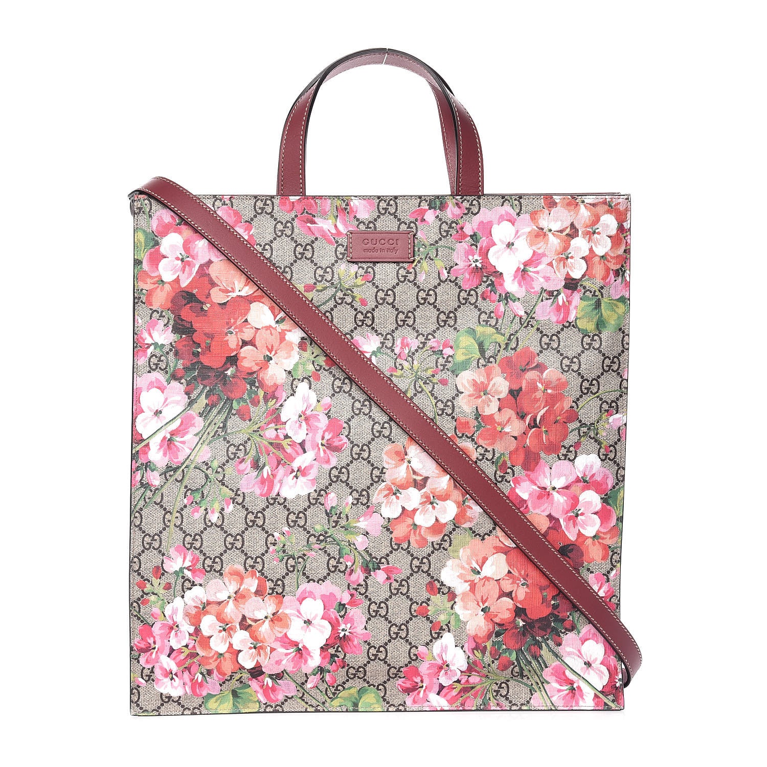 Gucci Soft GG Supreme Monogram Blooms Vertical Tote Beige Multicolor Dry Rose 1 of 10