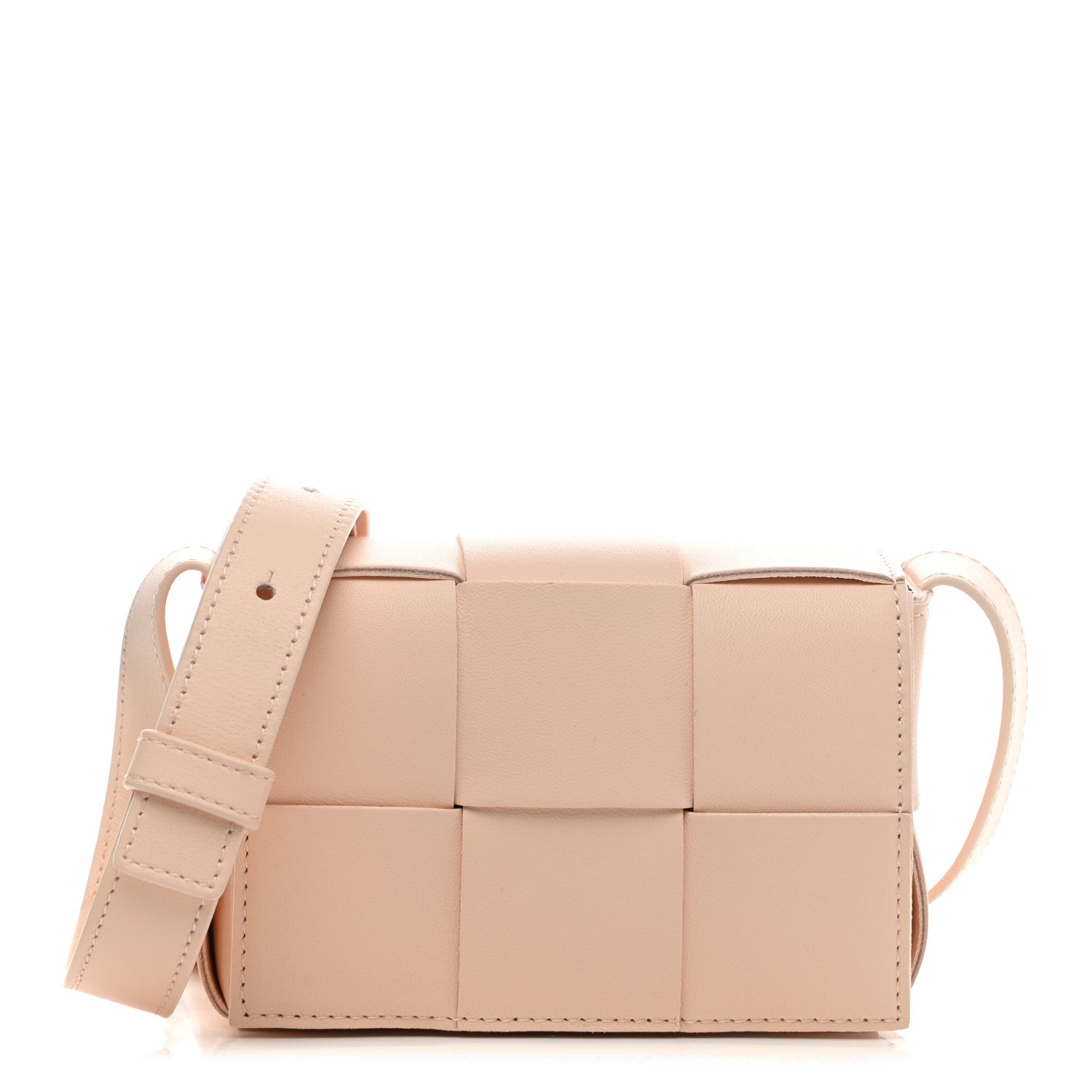 Bottega Veneta Lambskin Maxi Intreccio Candy Cassette Crossbody Bag Melon Washed 1 of 8