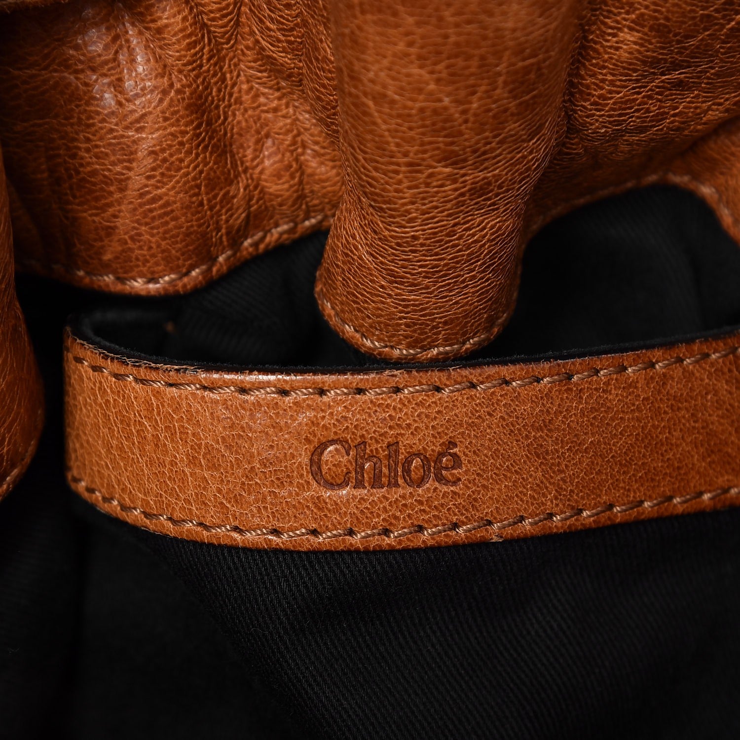 Chloe Crinkled Lambskin Ethel Satchel Tan 6 of 13