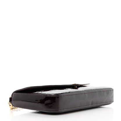Louis Vuitton Vernis Pochette Felicie Chain Wallet Amarante 4 of 12