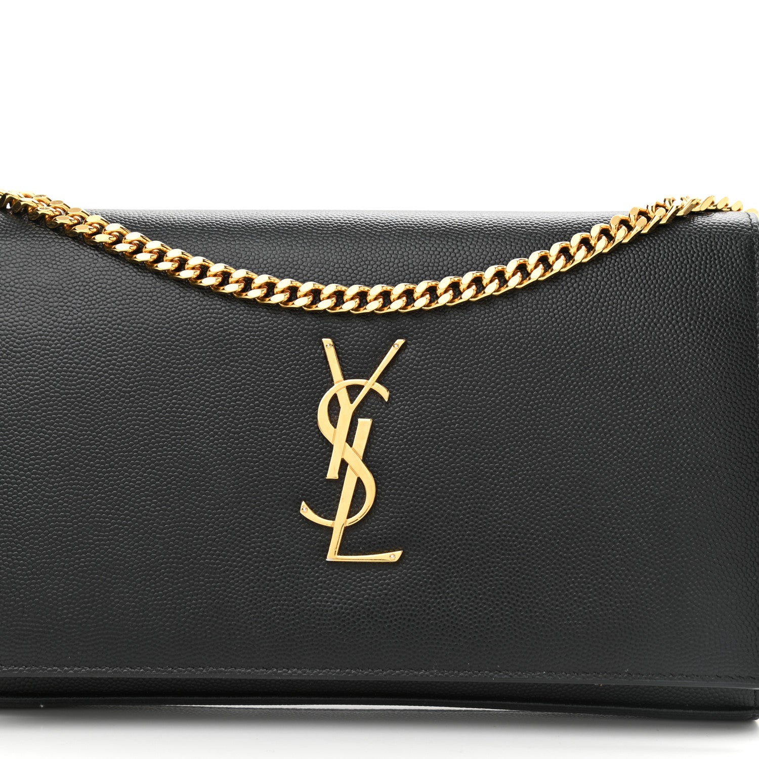Saint Laurent Grain De Poudre Medium Classic Monogram Kate Satchel Black 8 of 10