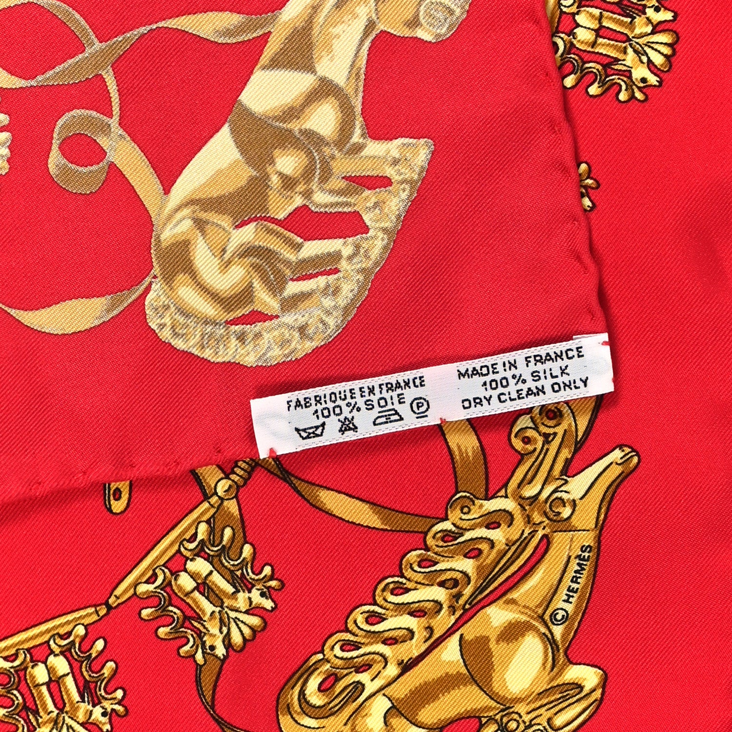 Hermes Silk Mousseline Les Cavaliers D'Or Scarf 3 of 4