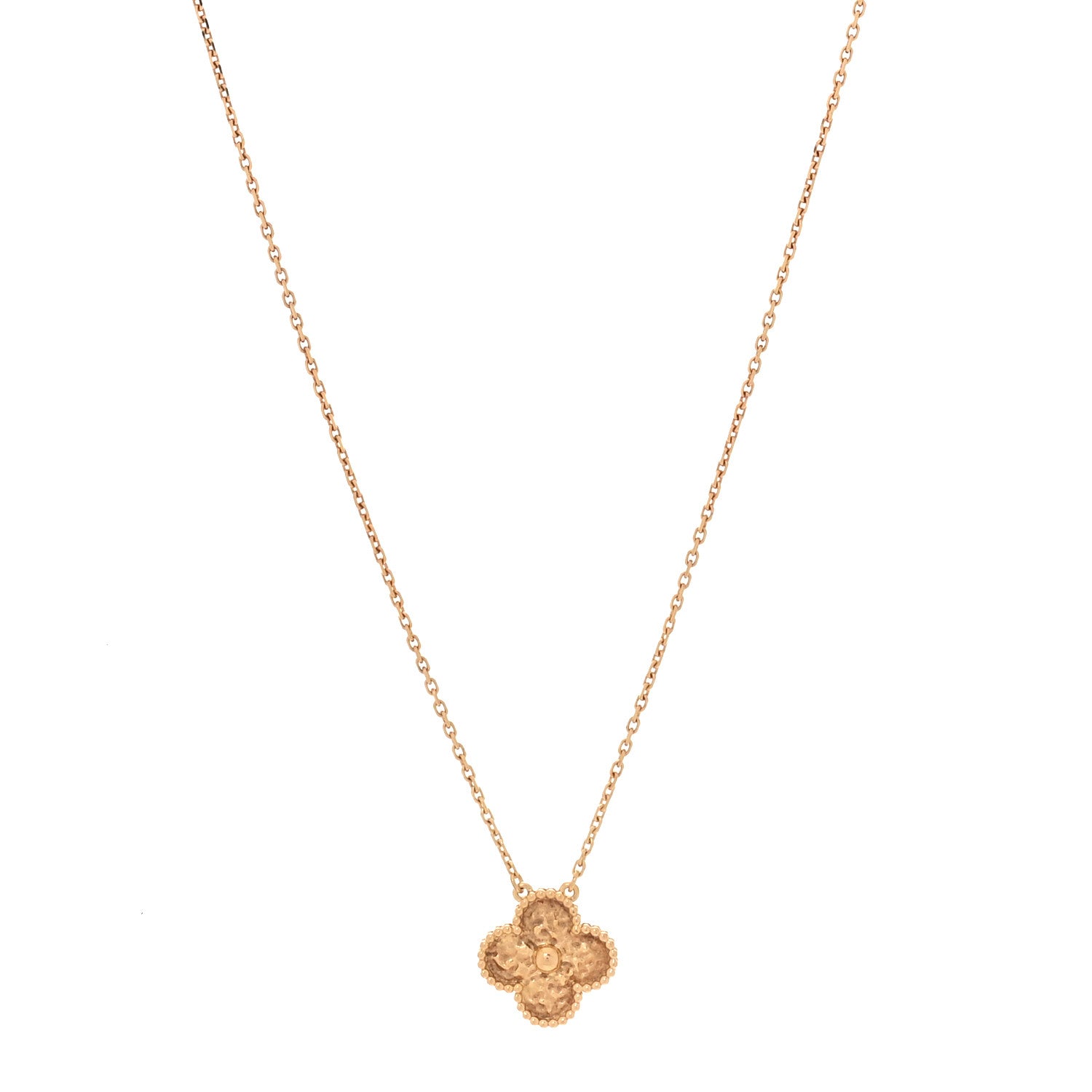 Van Cleef & Arpels 18K Yellow Gold Vintage Alhambra Pendant Necklace 1 of 6