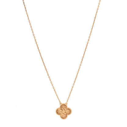 Van Cleef & Arpels 18K Yellow Gold Vintage Alhambra Pendant Necklace 1 of 6
