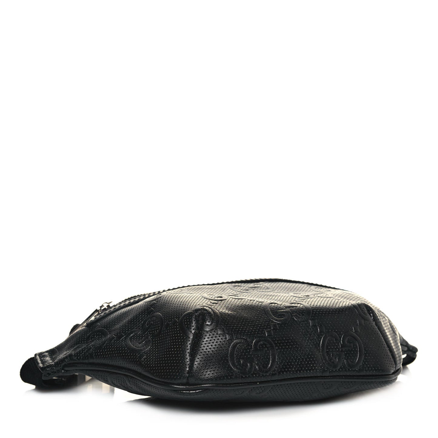 Calfskin GG Tennis Embossed Belt Bag Black