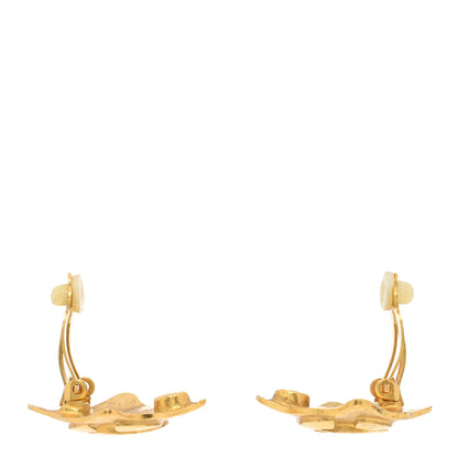Chanel CC Diamond Shaped Clip On Earrings Gold 3 of 5