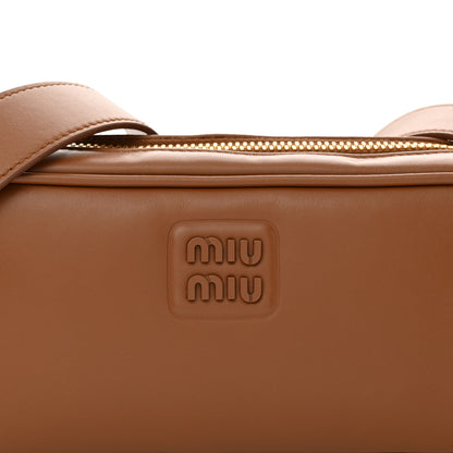 Miu Miu Soft Calf Softy Shoulder Bag Cognac 8 of 10