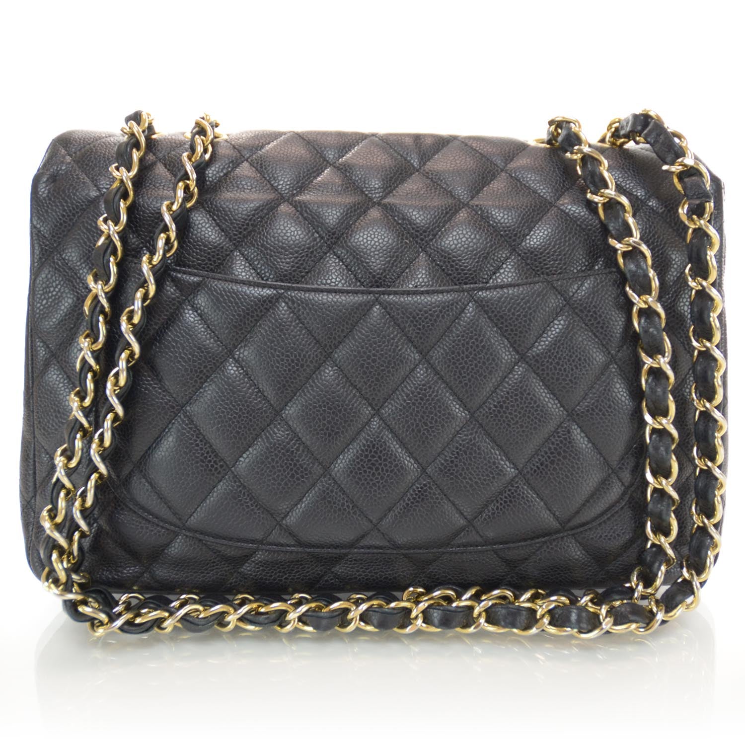 Chanel Caviar Jumbo Single Flap Black GHW 3 of 10
