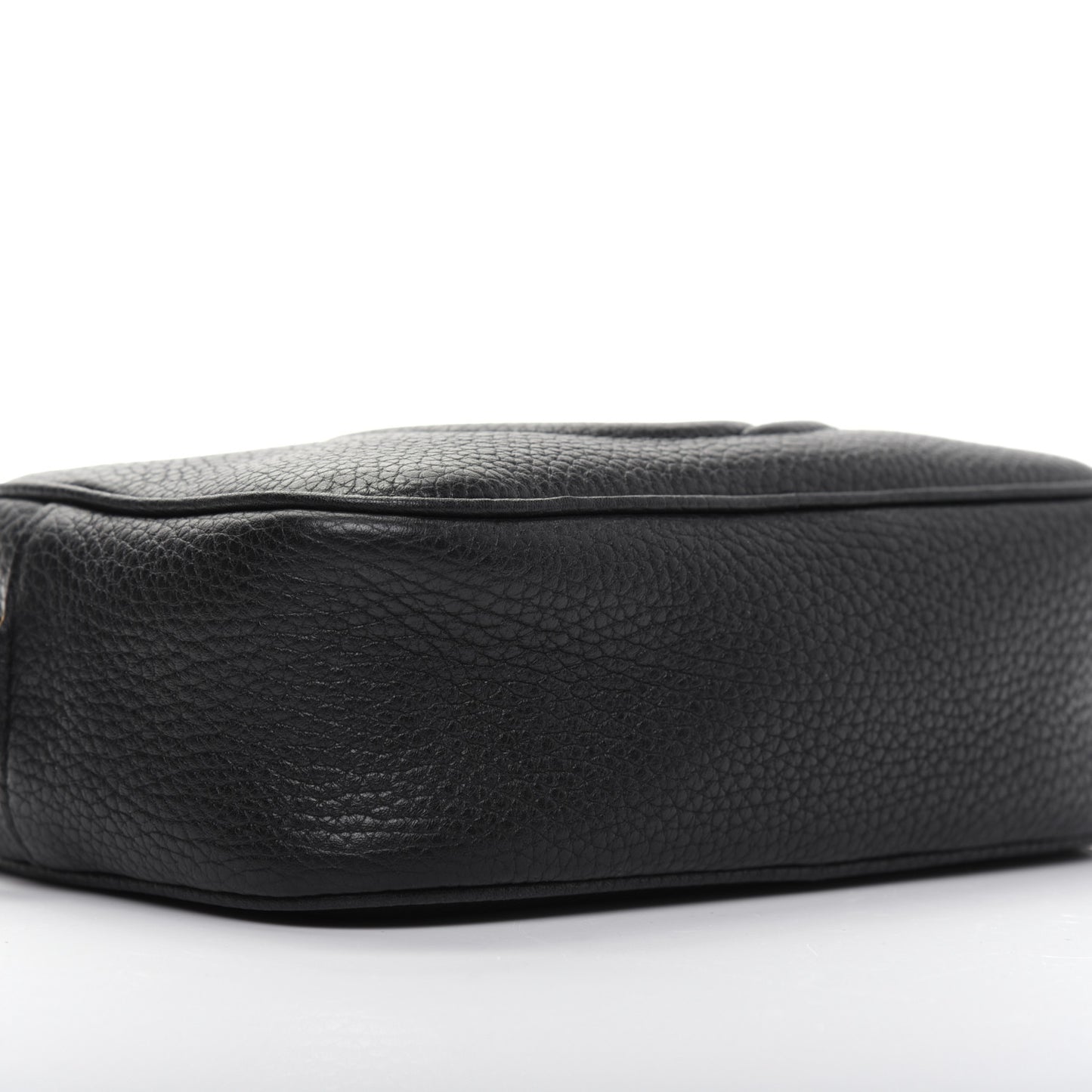 Pebbled Calfskin Mini Soho Disco Bag Black