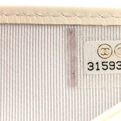 Chanel Caviar Quilted Compact Flap Wallet White 7 of 9