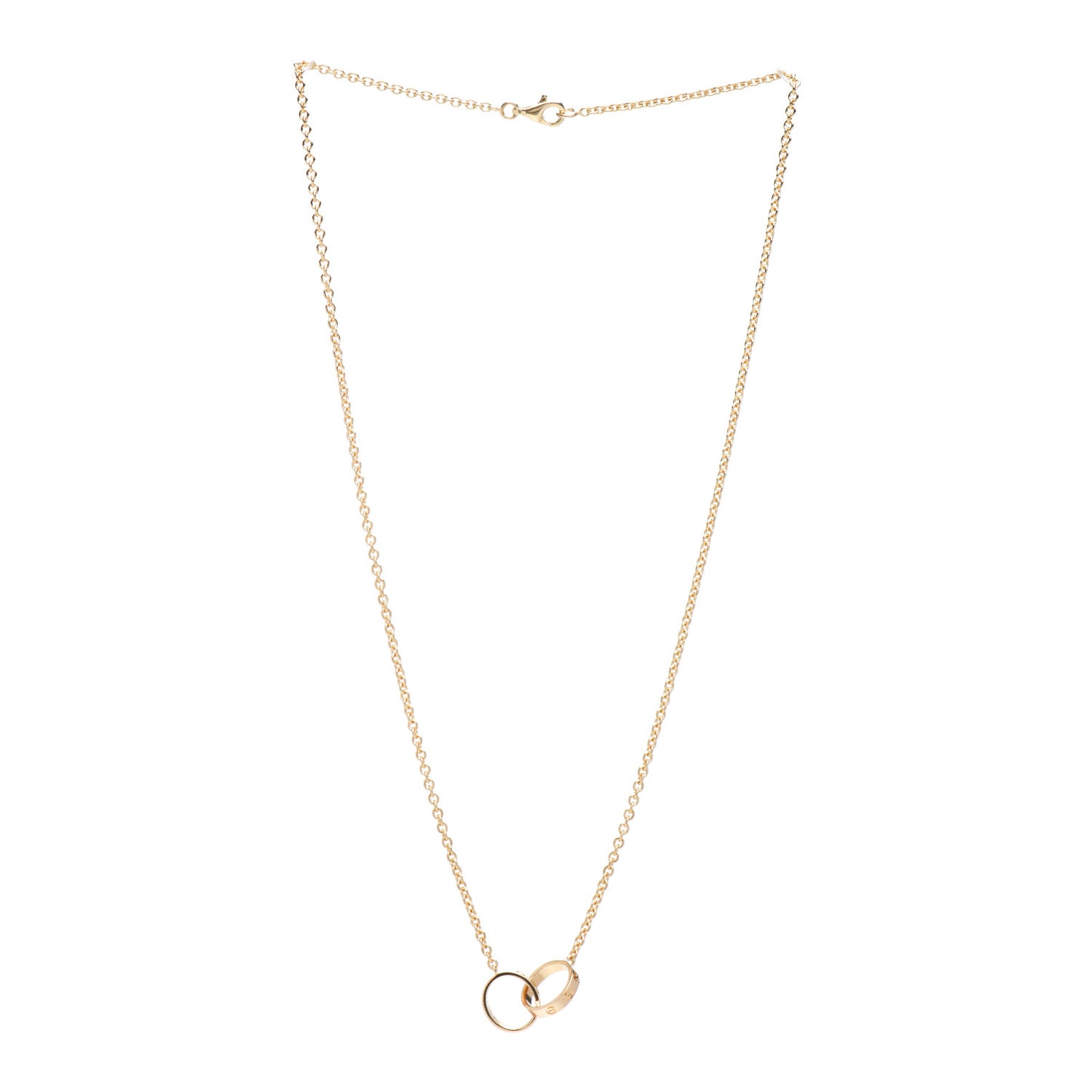 18K Yellow Gold Interlocking LOVE Necklace