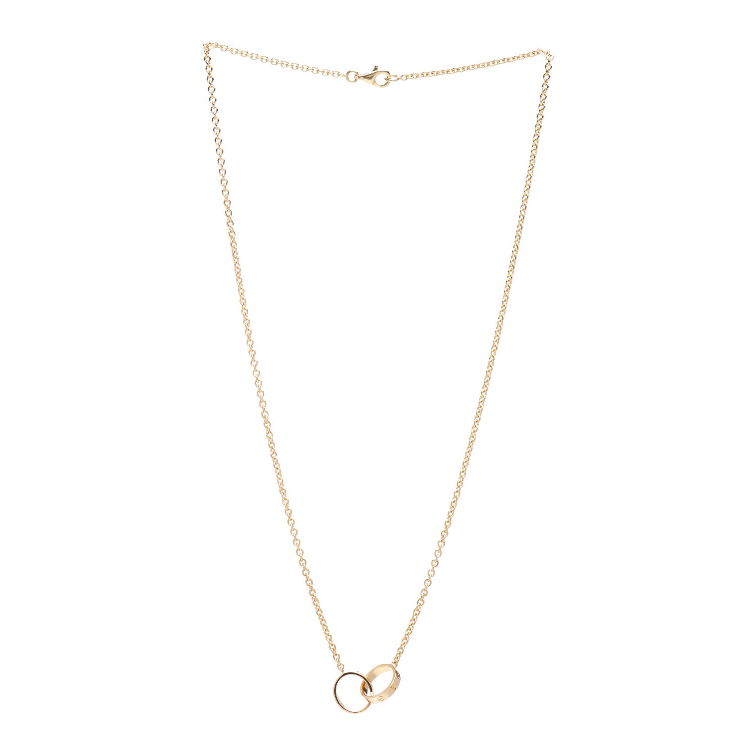Cartier 18K Yellow Gold Interlocking LOVE Necklace 3 of 6