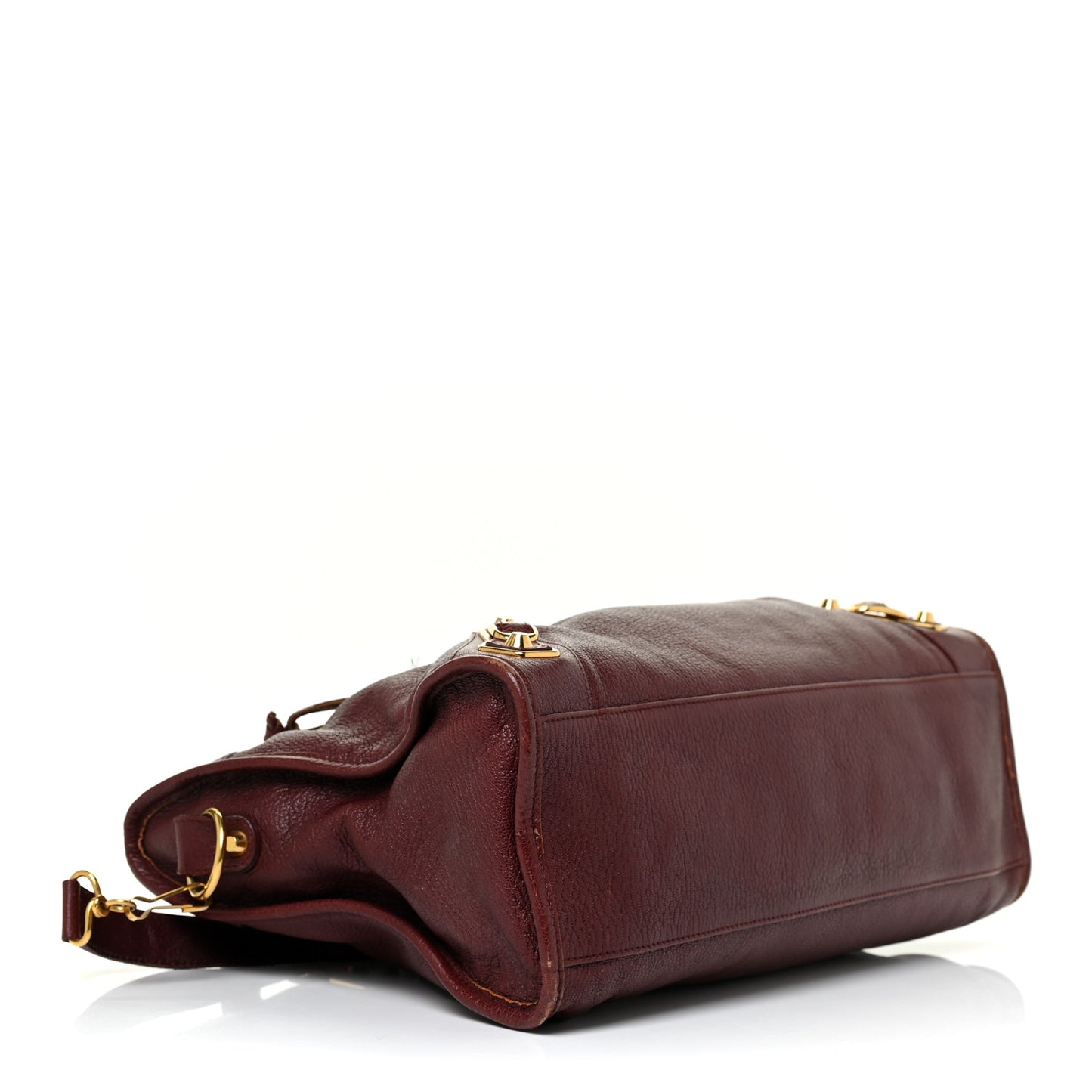 Chevre Gold Metallic Edge Hardware City Bordeaux