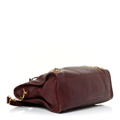 Balenciaga Chevre Gold Metallic Edge Hardware City Bordeaux 5 of 20